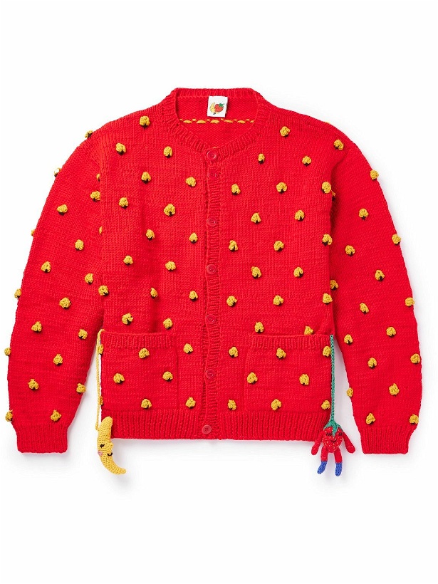 Photo: SKY HIGH FARM - Embroidered Wool Cardigan - Red