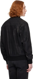 BOSS Black Treated Suede Bomber Jacket