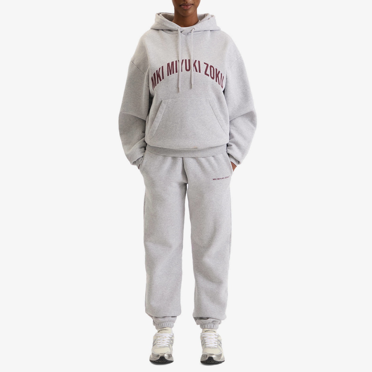 MKI Women's Arch Hoodie Presented by END. in Grey/Burgundy