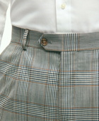 Brooks Brothers Men's Regent Fit Wool Check Suit Pants | Blue