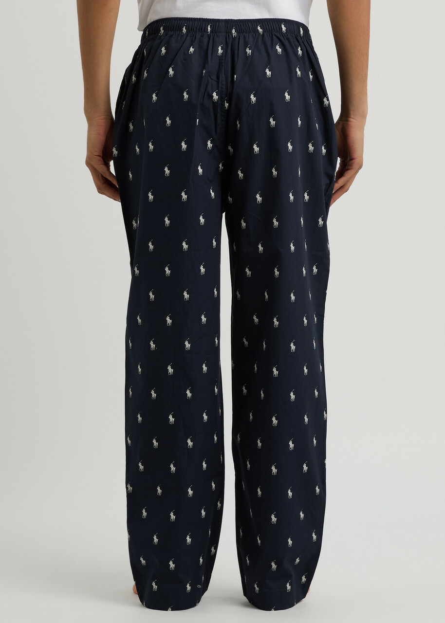 Polo Ralph Lauren Logo Cotton-poplin Pyjama Trousers Navy