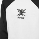 Heresy Men's Demon Baseball Shirt in Ecru/Black
