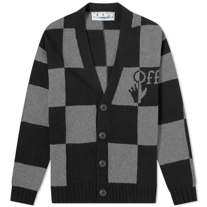 Photo: Off-White Check Knit Cardigan