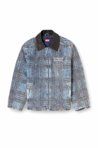 Diesel Jacket in graphic bouclé denim - Denim Jackets Mens in Multicolor