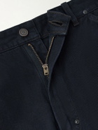 A.PRESSE - Vintage Wide-Leg Cotton, Hemp and Silk-Blend Canvas Trousers - Black