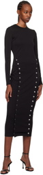 Fleur du Mal Black 'Undo Me' Midi Dress