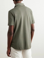 Loro Piana - Cotton-Piqué Polo Shirt - Green