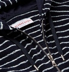 Orlebar Brown - Thurloe Striped Cotton-Terry Zip-Up Hoodie - Men - Navy