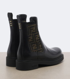 Fendi Commando FF Zucca leather Chelsea boots