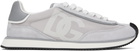 Dolce&Gabbana Gray Mixed-Material 'DG' Cushion Sneakers