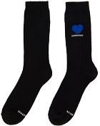 ADER error Black Twin Heart Socks