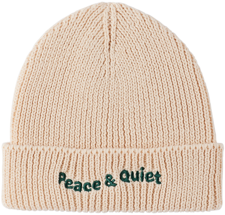 Museum of Peace & Quiet SSENSE Exclusive Baby Beige Beanie  display picture 2