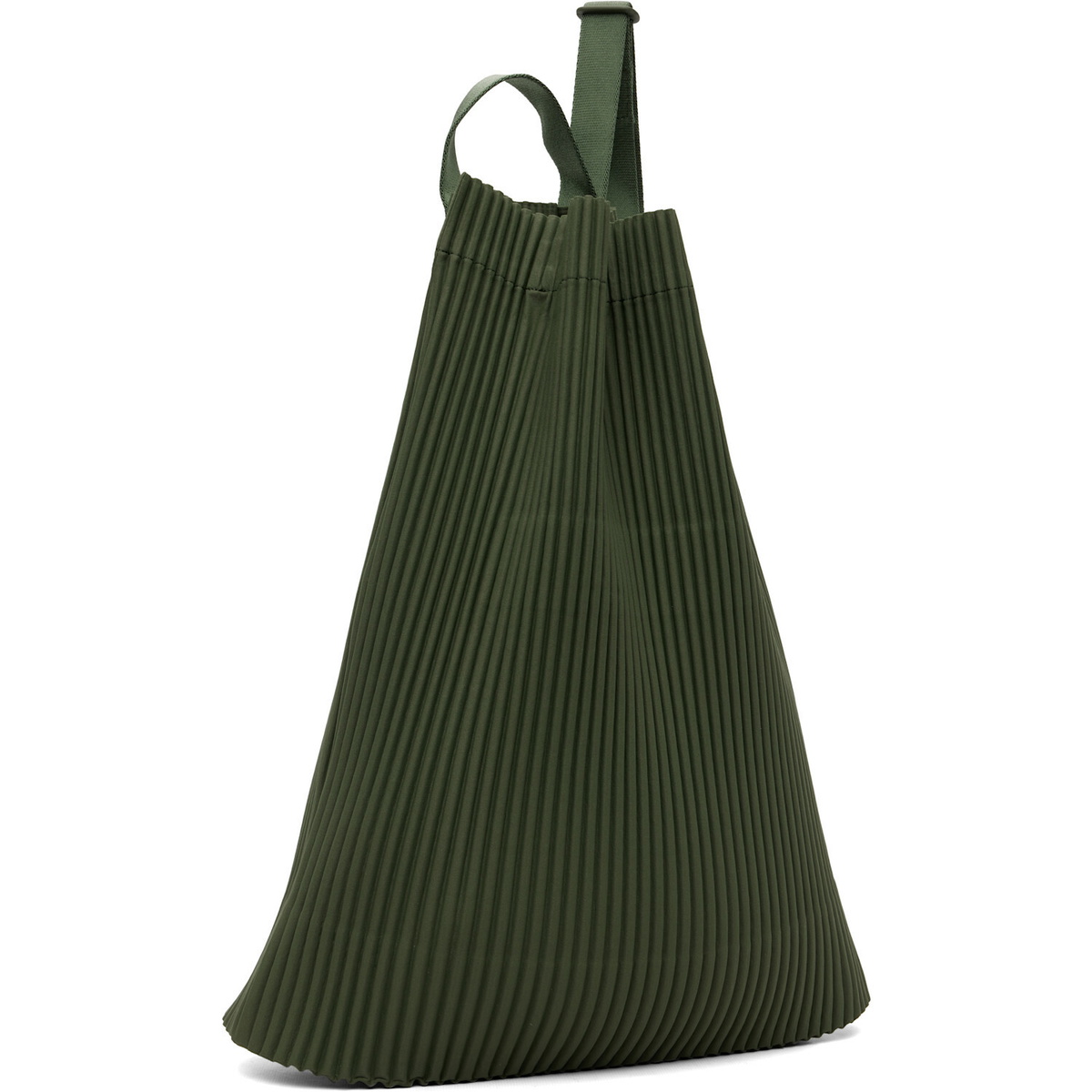 HOMME PLISSÉ ISSEY MIYAKE Green Drawstring Pleats Bag