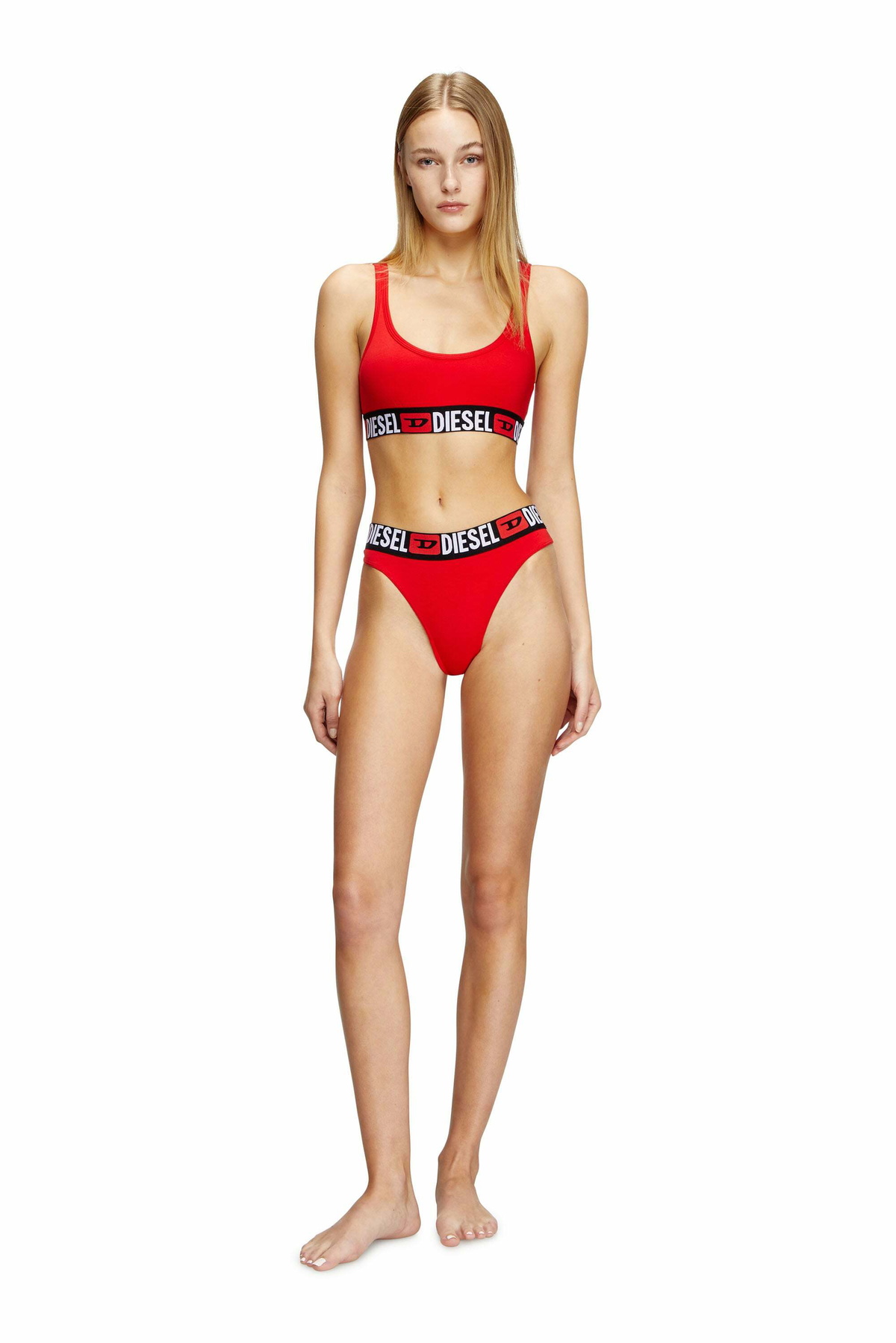 Diesel 3-pack thongs with logo waist - Strings Womens in Multicolor