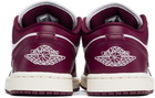 Nike Jordan White & Burgundy Air Jordan 1 Low Sneakers