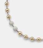 Rainbow K Ball 14kt gold necklace with diamonds