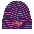 Dime Men's College Wave Cuff Beanie in Burgundy 