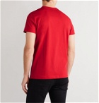 Balmain - Slim-Fit Logo-Flocked Cotton-Jersey T-Shirt - Red