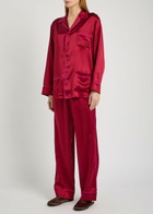 Olivia Von Halle Yves Silk Pyjama set Red