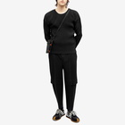 Homme Plissé Issey Miyake Men's Pleated Long Sleeve T-Shirt in Black