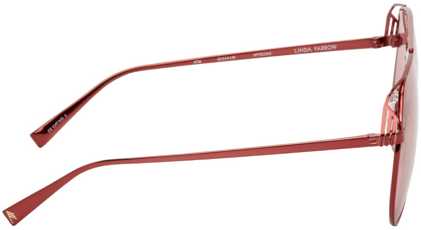 The Attico Pink Linda Farrow Edition Telma Sunglasses The Attico display picture 3