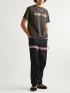 Camp High - Shop Logo-Print Pigment-Dyed Cotton-Jersey T-Shirt - Gray