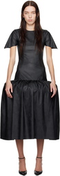 Nicklas Skovgaard Black Georgina Faux-Leather Midi Dress