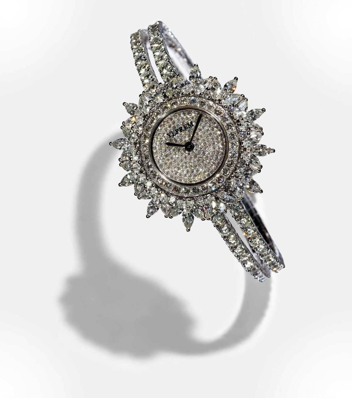 Yeprem Y-Momento 18kt white gold watch with diamonds