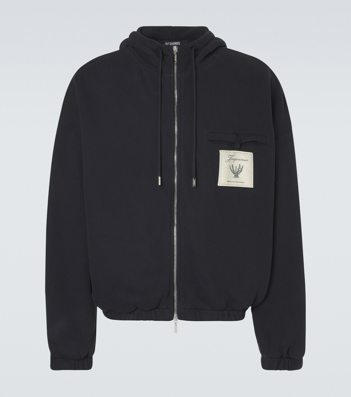Jacquemus Torneo cotton fleece zip-up hoodie
