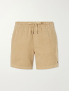Polo Ralph Lauren - Straight-Leg Logo-Embroidered Cotton-Corduroy Drawstring Shorts - Brown