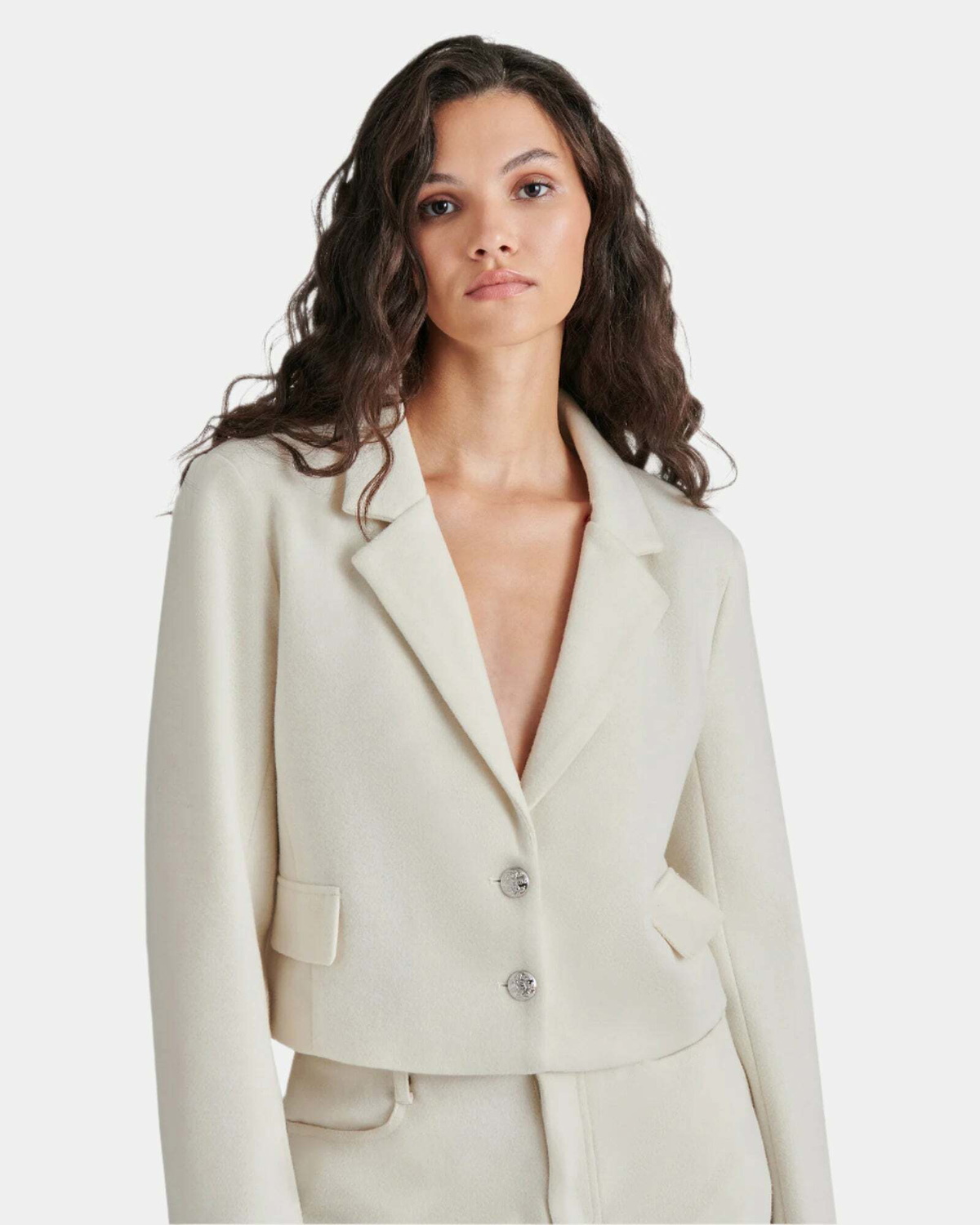 Steve Madden Snowbell Blazer in Ivory