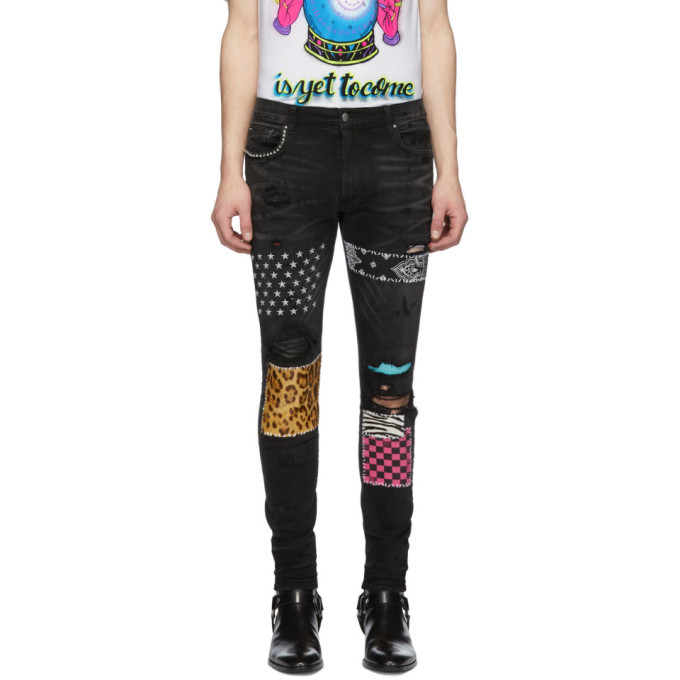 Photo: Amiri Black Art Patch Jeans