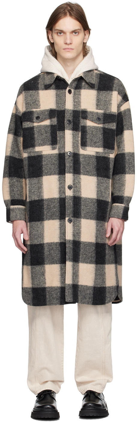 Isabel marant checked coat on sale