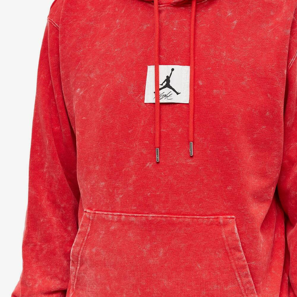 Nike Air Jordan Sport fleece cropped pullover hoodie in fire red and orange