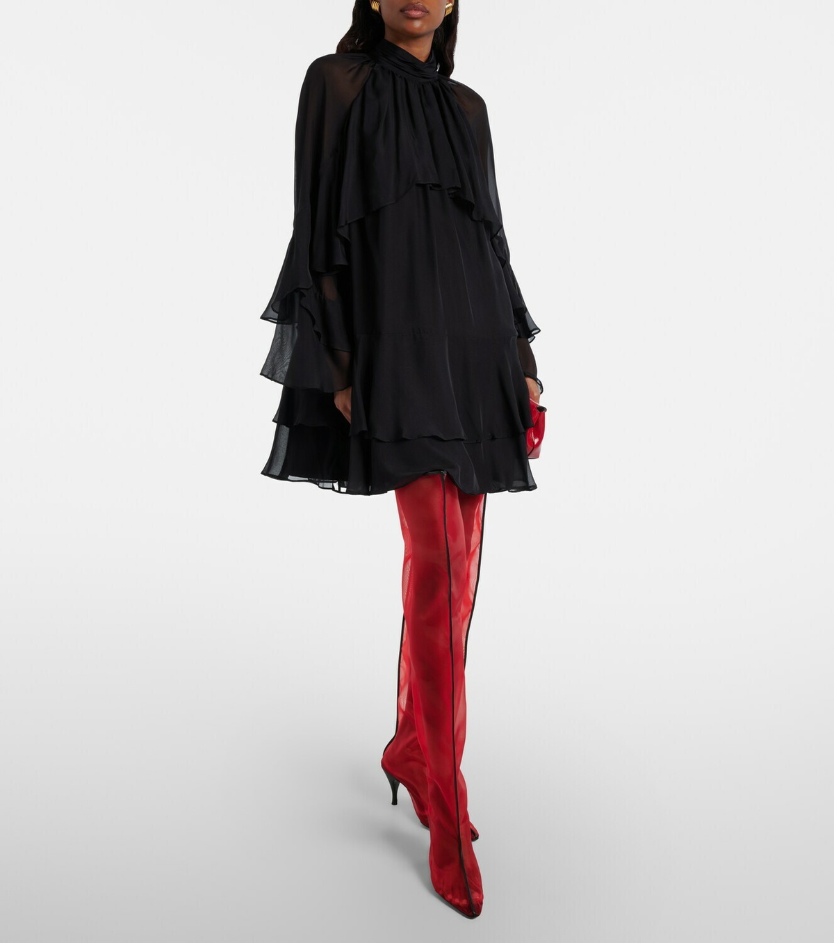 Herbert Levine Drawing A Blank 85 mesh knee-high boots