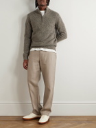 Hartford - Trucker Wool-Blend Half-Zip Sweater - Gray