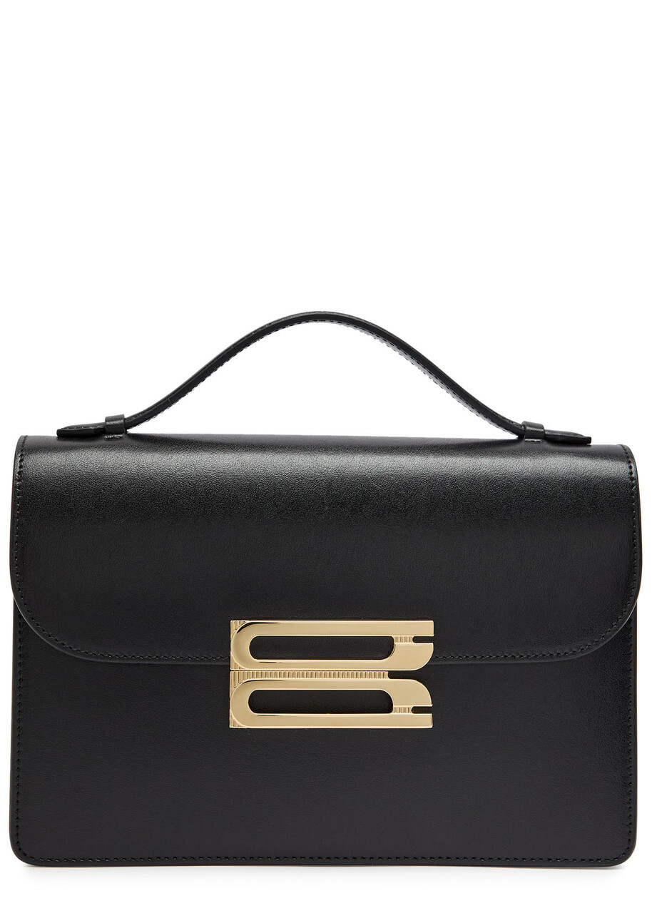 Victoria Beckham Dorian Small Grained Leather top Handle bag - Black - One Size