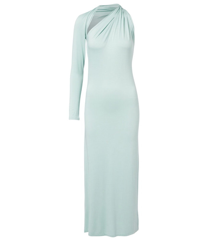 Photo: Mugler Asymmetric jersey midi dress