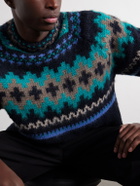 Paul Smith - Fair Isle Intarsia-Knit Wool and Alpaca-Blend Sweater - Blue