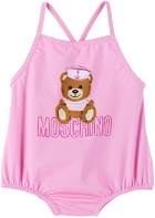 Moschino Baby Pink Sailor Teddy Bear One-Piece Swimsuit