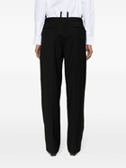 BETTTER Black Straight-Leg Wool Trousers