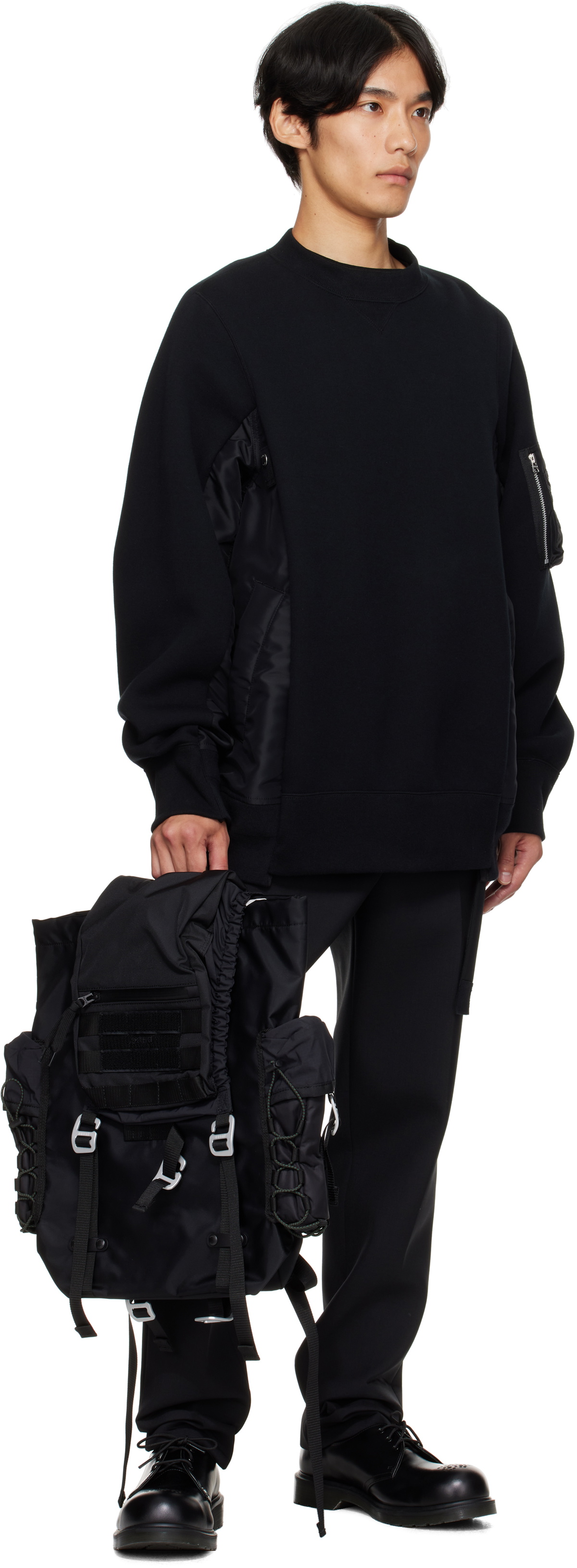 sacai Black Hike Tech Backpack Sacai