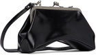 Y's Black Small Glossy Leather Curve Bag