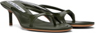 Acne Studios Khaki Kitten Heeled Sandals