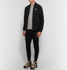 Nike - Slim-Fit Fleece-Back Cotton-Blend Jersey Zip-Up Sweatshirt - Men - Black
