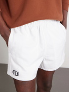 BODE - Field Straight-Leg Logo-Embroidered Cotton-Twill Shorts - White