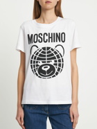 MOSCHINO Teddy Logo Print Cotton Jersey T-shirt