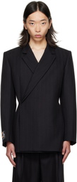 EGONlab Black Egonic Double Breasted Blazer