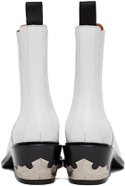 Toga Virilis White Hardware Ankle Boots