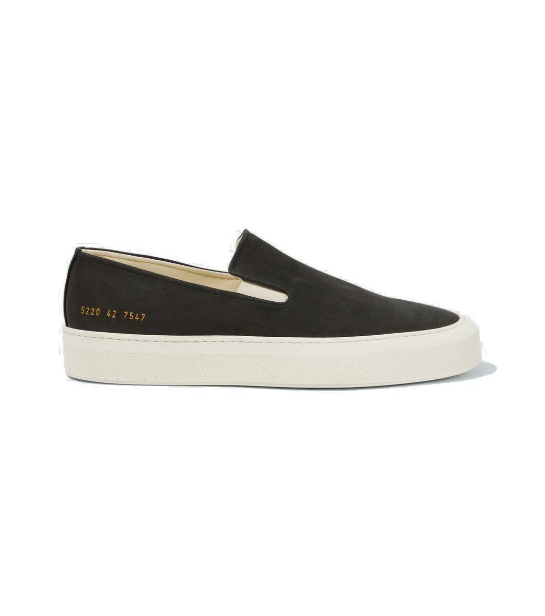 Photo: Common Projects Slip On In suede slip-ons
